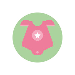 Isolated baby female cloth vector design