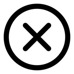Obraz premium Unique cancel icon, illustration, vector