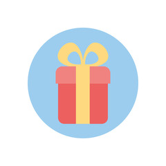 Gift with bowtie vector design