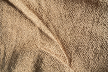 Brown Wrinkled Fabric Cloth Backgorund