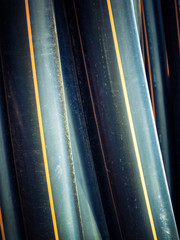 Abstract closeup view of flexible industrial tubes