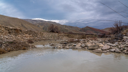 Dirty waste water, environmental pollution