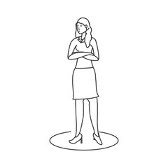 cute young woman avatar character