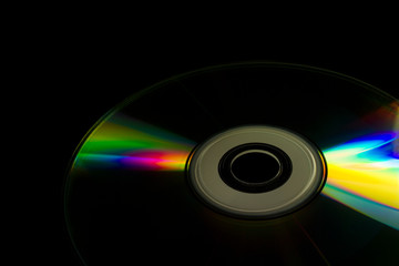 compact-disc on a black background