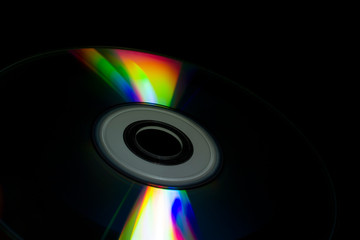 compact-disc on a black background