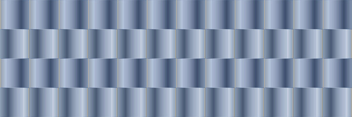Banner background poster abstract industrial long striped checkered with lines geometric horizontal silver blue gray gradient shiny. texture of metal surface steel chrome, silk fabric, satin, textile