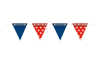 Isolated usa banner pennant vector design