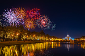 Fototapeta premium fireworks on sky