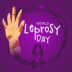 Obraz premium World leprosy day.