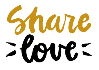 Valentines day isolated poster, hand drawn style