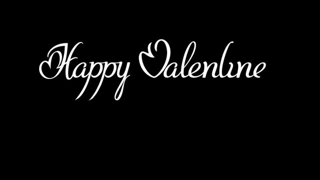 Valentine's Day Greetings Animation. Plus Alpha Channel