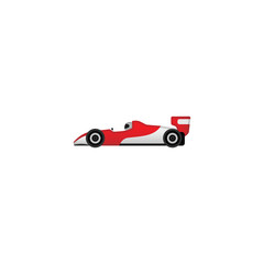 Motorsport Car Automobile Vector Icon. Isolated Race Car Emoji, Emoticon Illustration