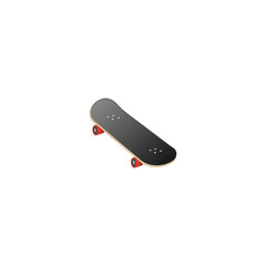 Skateboard Vector Icon. Isolated Skateboarding Emoji, Emoticon Illustration