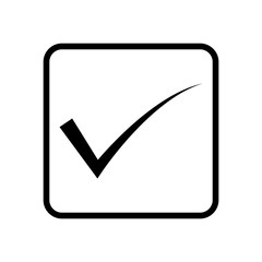 Check mark icon vector symbol