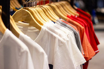 T-Shirt for the man on hangers Fashion Store Style Thailand