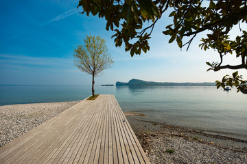 panoramic view of lake garda Italy 