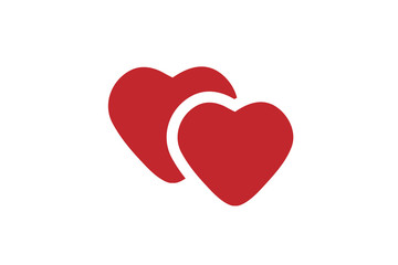 Couple of heart icon vector