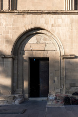 The side entrance to the Svetitskhoveli Cathedral in the Mtskheta city in Georgia