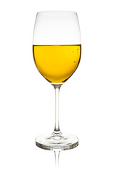 Wineglass with white wine