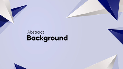 abstract aesthetic background with blue navy triangle shiny in grey