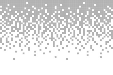 Fading pixel pattern background.Gray and white pixel background. Vector illustration.