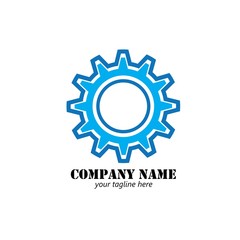 Gear logo design template vector illustration