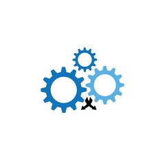 Gear logo design template vector illustration