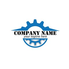 Gear logo design template vector illustration