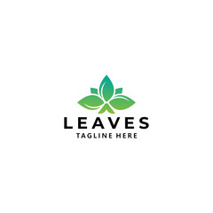leaves logo icon vector isolated