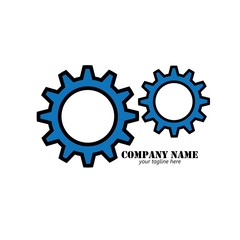 Gear logo design template vector illustration