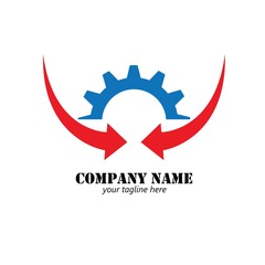 Gear logo design template vector illustration