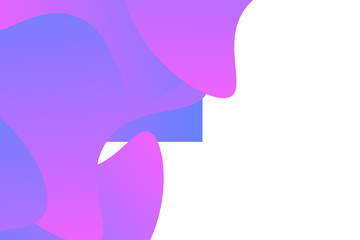 Trendy abstract background with pink and blue liquid shapes. Gradient color waves.Template for background, banner, card, poster. Vector EPS10 illustration.