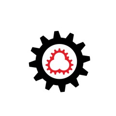 Gear logo design template vector illustration