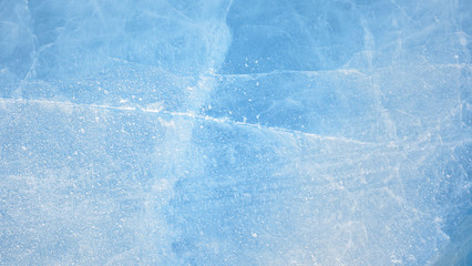 ice structure on the ice rink on a winter day