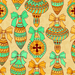 seamless pattern with cristmas decoration