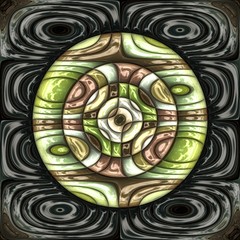 3D render plastic puffs background tile