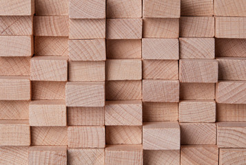 Wall texture with wood cubes