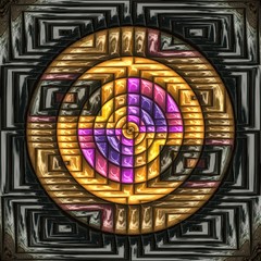 3D render plastic puffs background tile