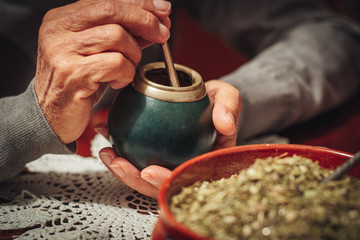 Fototapeta na wymiar Yerba Mate, the traditional tea from Argentina