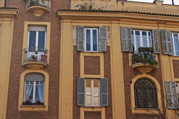 Obraz premium Roma, architettura urbana del quartiere Prati