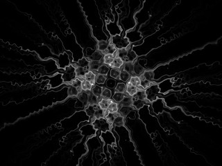 surreal futuristic digital 3d design art abstract background fractal illustration for meditation and decoration wallpaper