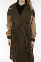 Naklejka premium women coat shoot in studio