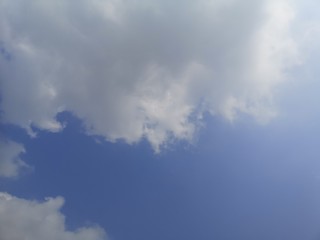 Obraz premium Altostratus white clouds in the blue sky natural background beautiful nature environment space for write