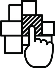 Obraz premium interactivity icon, vector line illustration