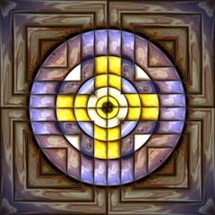 3D render plastic puffs background tile