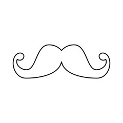 Isolated male mustache vector design