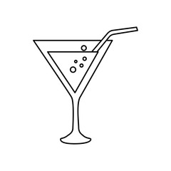 Isolated alcohol cocktail vector design