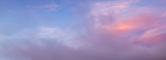 Evening sky background with clouds