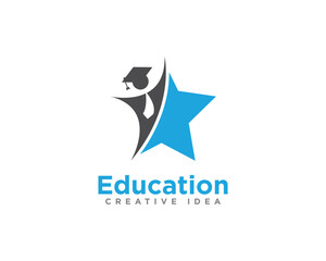 Education and Graduation Logo Design Vector