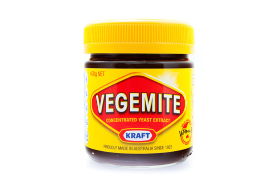 PRAGUE, CZECH REPUBLIC - May 15 2011: A studio shot of a jar of Vegemite. Vegemite is a popular yeast based spread in Australia.